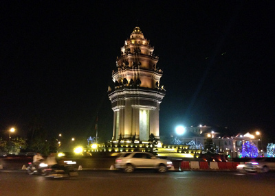 Phnom Penh at night, Cambodia